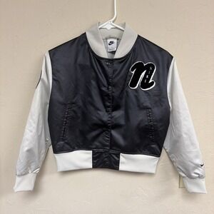 Nike Kids Varsity Jacket Oversized Fit Sz Youth Medium New FZ5563010
